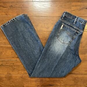 Cinch Mens 36x36 Dark Wash Western Straight Leg Denim Jeans MB93034002